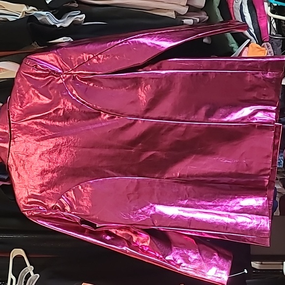 Buddy Love Metallic Pink Women's Blazer Jacket Sz S - Picture 3 of 7